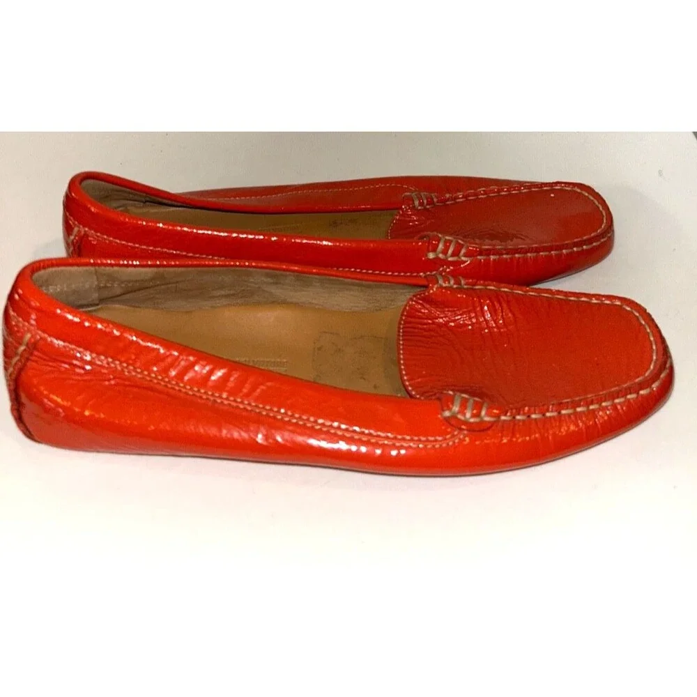 Salvatore Ferragamo Women’s Patent Leather Loafers size 8 Made in Italy
